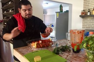 Picture of chef cooking in Cabo Mexico