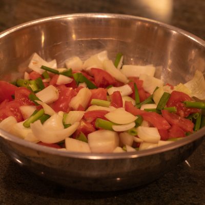 Tomatoes, Onions and Scallions